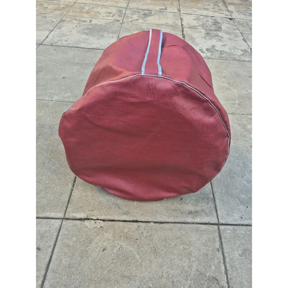 Naugahyde 14 x 22 Red Drum Bag Case Vintage